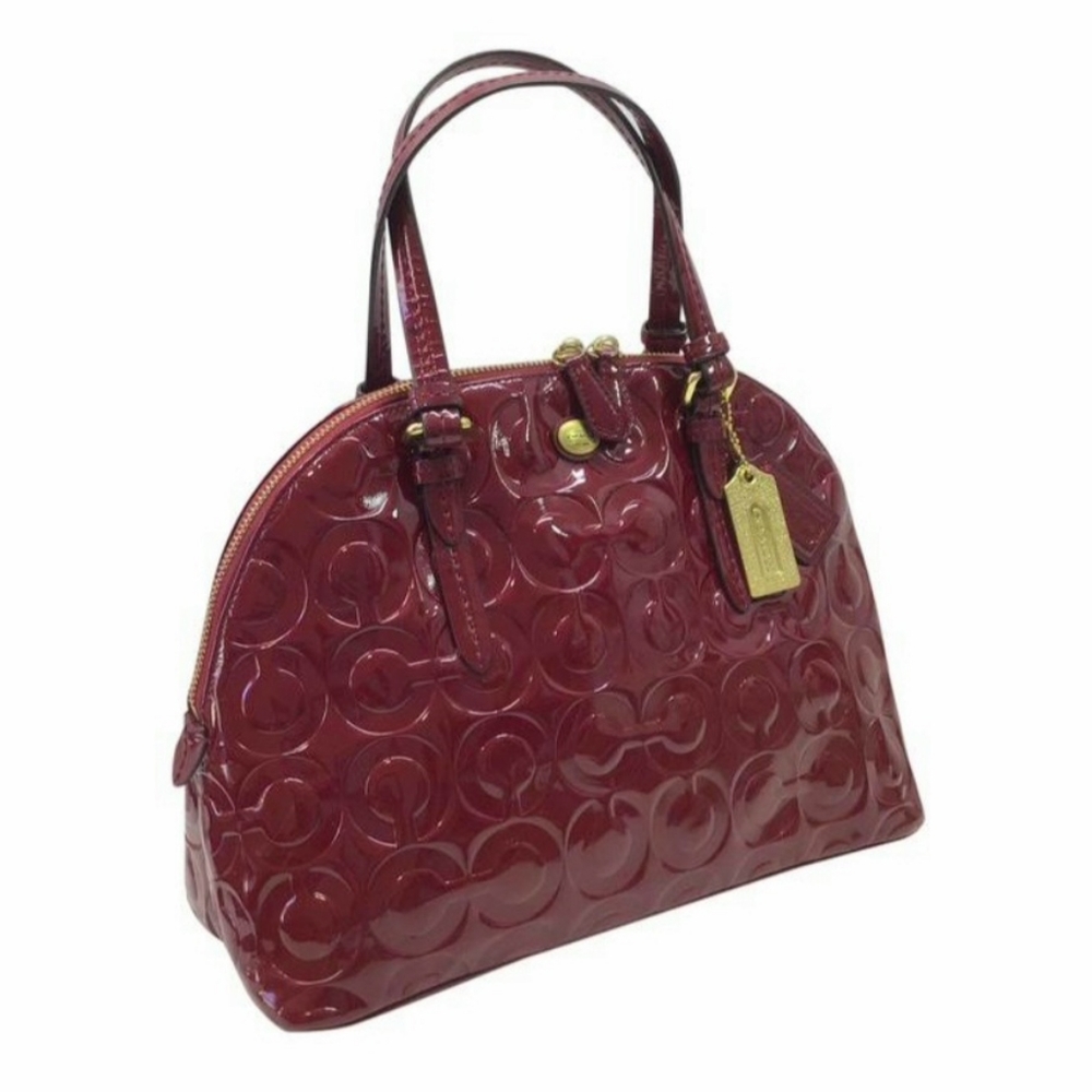 COACH Cora Purse Red Patent Leather Satchel